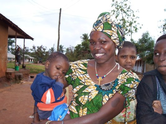 Woman from Tanzania with baby